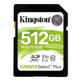   Kingston 512GB SD Canvas Select Plus (SDXC Class 10 UHS-I U3) (SDS2/512GB) memória kártya