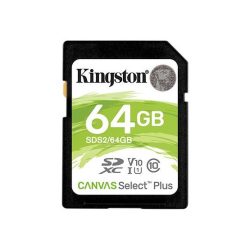   Kingston 64GB SD Canvas Select Plus (SDXC Class 10 UHS-I U1) (SDS2/64GB) memória kártya