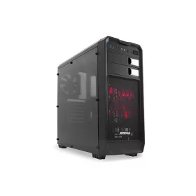   Rampage Számítógépház - 66 (fekete; ablakos; ATX; alsó táp; 2xUSB3.0 + 2xUSB2.0, I/O; porszűrő)
