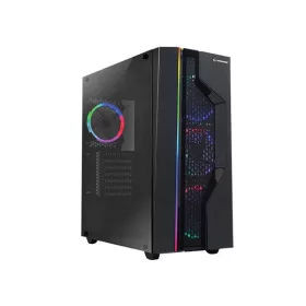   Rampage Számítógépház - Alpha-X (fekete; ablakos; ATX; 4x120mm; 1xUSB3.0 + 2xUSB2.0, I/O; porszűrő; 600W 80+ Bronze táp)