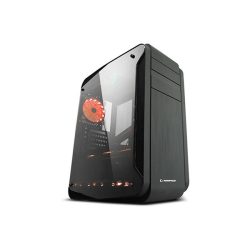   Rampage Számítógépház - Mega (fekete; plexi; ATX; alsó táp; 1x120mm; Kártyaolvasó; 1xUSB3.0 + 2xUSB2.0, I/O; porszűrő)