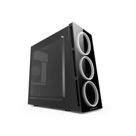   Rampage Számítógépház - X-Core (fekete; üveg ablakos; ATX; alsó táp; 3x120mm; 1xUSB3.0 + 2xUSB2.0)