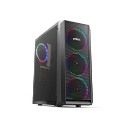   Rampage Everest Számítógépház - X-MESH (fekete; ablakos; ATX; 3x120mm + 1x90mm LED; 1xUSB3.0 + 2xUSB2.0, I/O; porszűrő)