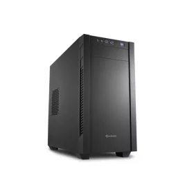   Sharkoon Számítógépház - S1000 (fekete; fekete belső; mATX; 2xUSB3.0; I/O; 2x120mm venti)