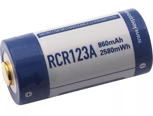 KeepPower CR123 3V 860mAh Li-ion akkumulátor védelemmel USB