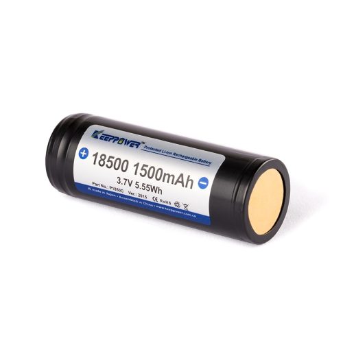 KeepPower 18500 3,7V 1500mAh Li-ion akkumulátor védelemmel