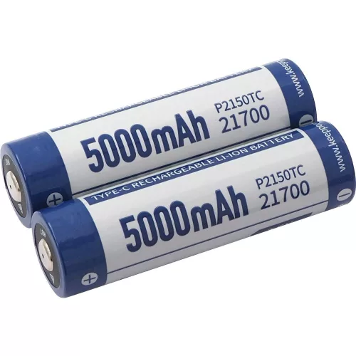 KeepPower 21700 3,7V 5000mAh védett Li-ion akkumulátor USB