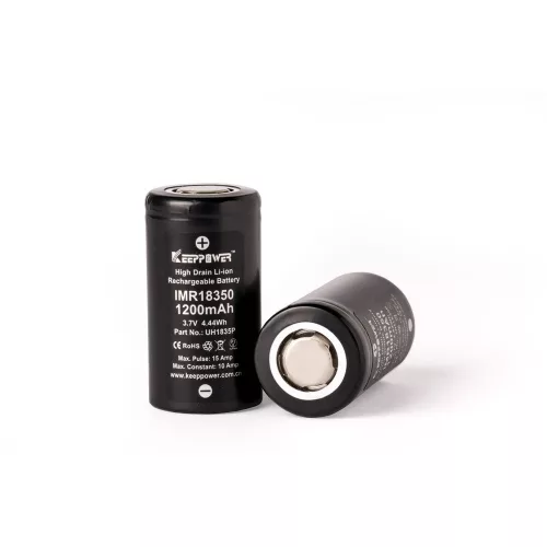 KeepPower 18350 3,7V 1200mAh Li-ion akkumulátor védelemmel 10A