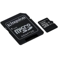   Kingston MicroSDHC 16GB Class 10 SDC10G2/16GB memóriakártya adapterrel