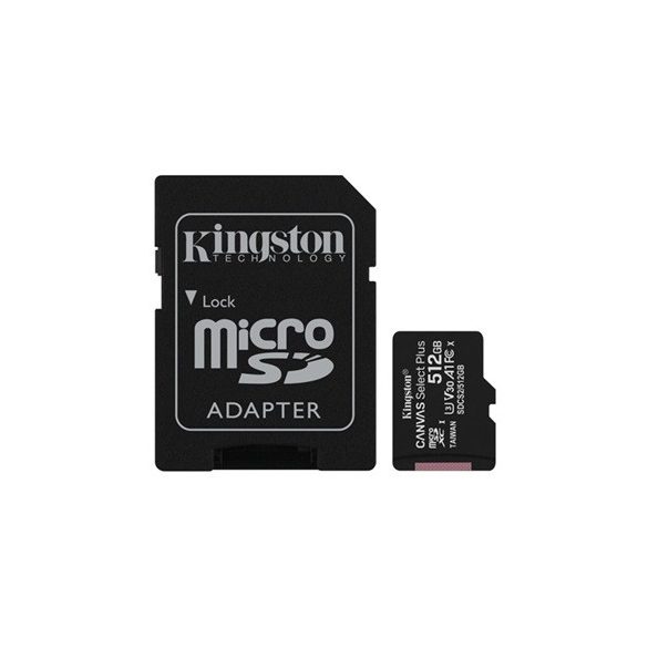 Kingston SDCS2512GB micro sd kártya + adapter