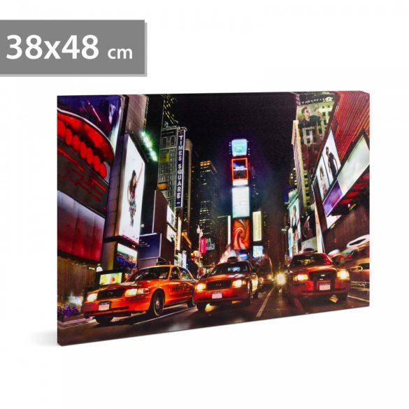 LED-es fali hangulatkép - Times Square - 38x48cm (58018D)