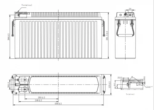 Leoch 12V 150Ah Zárt gondozás mentes Front terminal AGM akkumulátor (LPF12-150A)