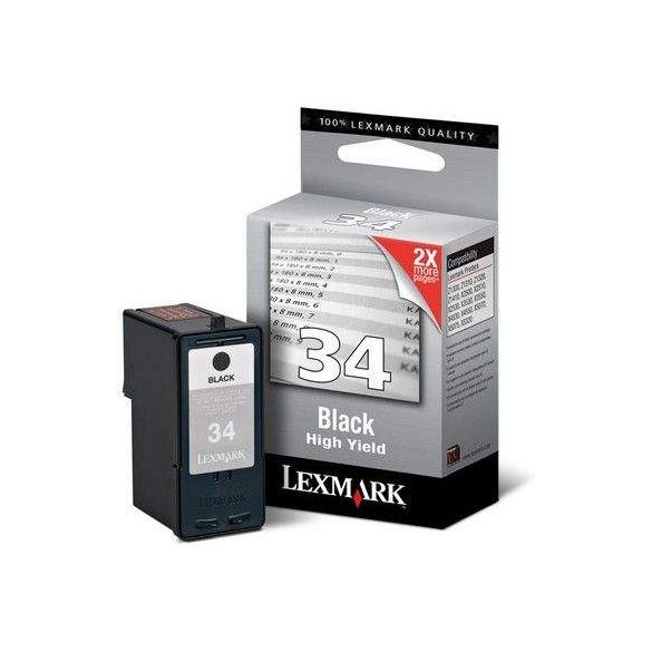 Lexmark 18C0034 (Bk) No.34 fekete eredeti tintapatron