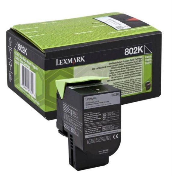 Lexmark (802Bk) 80C20K0 fekete eredeti toner