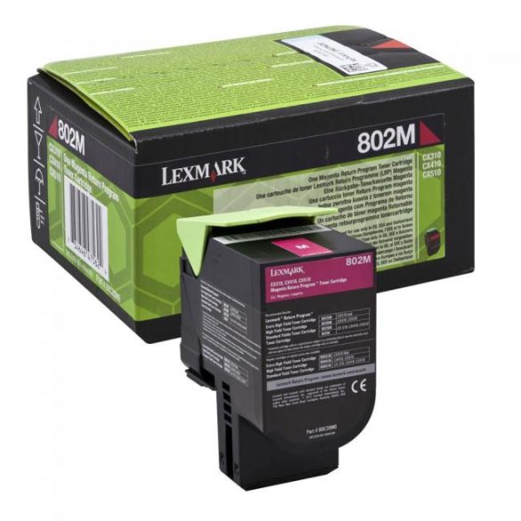 Lexmark (802M) 80C20M0 magenta eredeti toner