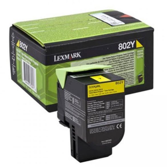 Lexmark (802Y) 80C20Y0 sárga eredeti toner