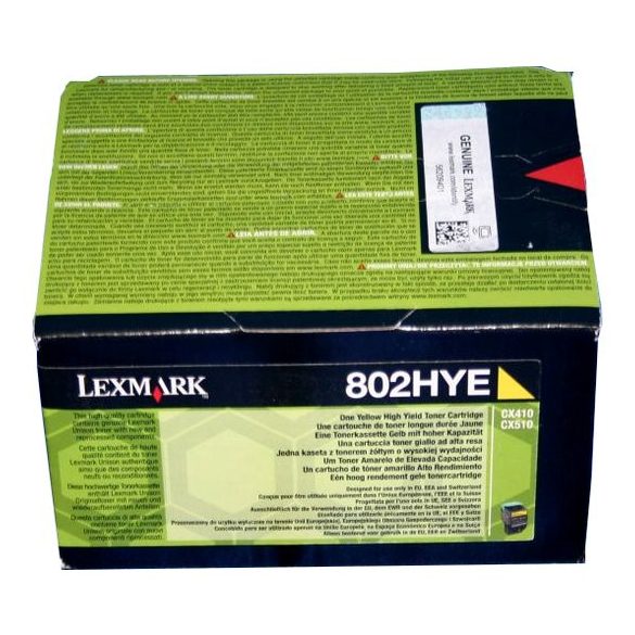 Lexmark (CX410/510) 80C2HYE sárga eredeti toner