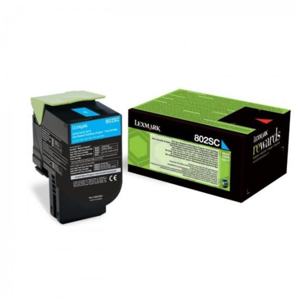 Lexmark (802SC) 80C2SC0 kék eredeti toner