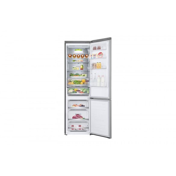 LG GBB72SAUGN alulfagyasztós hűtőszekrény, DoorCooling és ThinQ technológia, 384L kapacitás