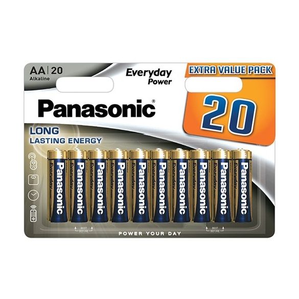Panasonic Everyday Power AA ceruza 1.5V szupertartós alkáli elemcsomag LR6EPS-20BW