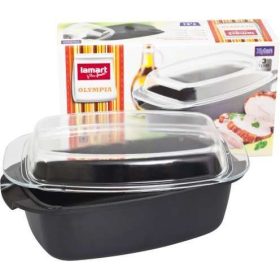 Lamart HL0801 7,5 l-es sütőtál üveg fedővel