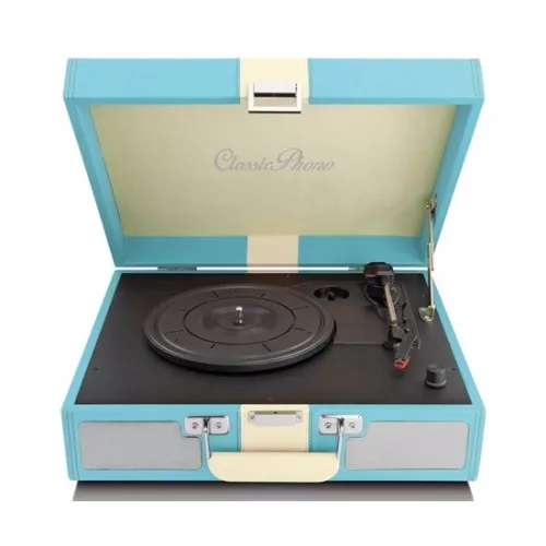Lenco TT-33 BLUE retro lemezjátszó beépített hangszórókkal