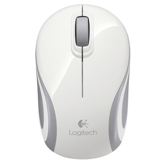 Logitech Egér - M187 (Vezeték nélküli, Optikai, USB, fehér)