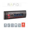 MNC Fejegység "Rapid" - 1 DIN - 4 x 50 W - BT - MP3 - AUX - SD - USB (39750)
