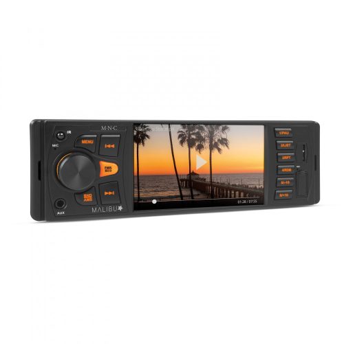 MNC Multimédiás fejegység "Malibu Star" - 1 DIN - 4 x 50 W - BT - MP3 - AUX - SD - USB (39751)