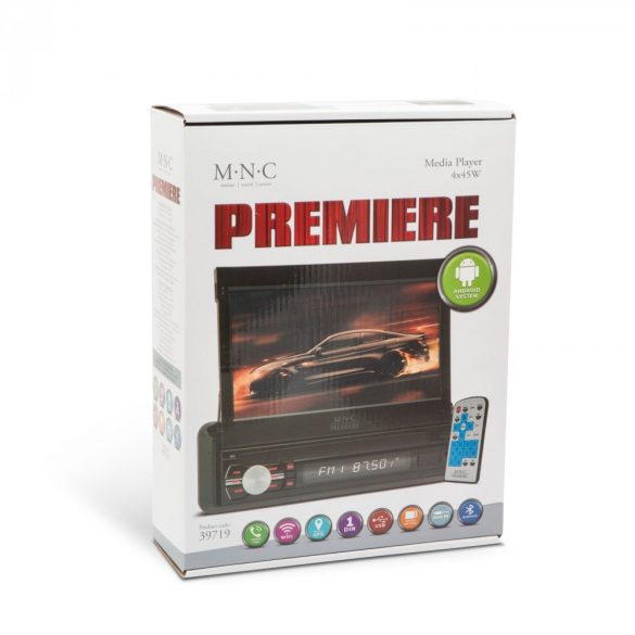 MNC Premiere 7" érintőképernyős fejegység, autórádió (39719)