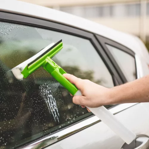 MNC Ablaktisztító szivacs - tartállyal és vízlehúzó gumival (55687)