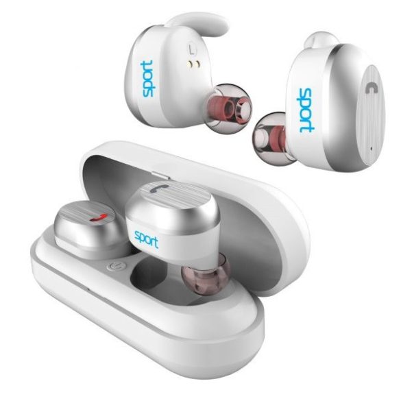 Elari Fülhallgató Vezeték nélküli - NanoPods Sport (fehér; BT5.0; IP67; mágneses tároló/töltő)