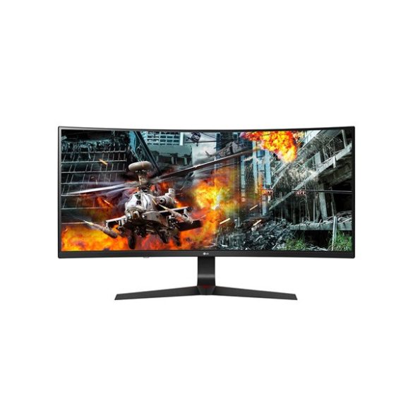 LG Monitor 34" Gamer - 34GL750 (IPS; Ívelt; G-SYNC; 144Hz; 21:9; 2560x1080; 1ms; 300cd; sRGB 99%; HDMI; DP; Mag.áll.)