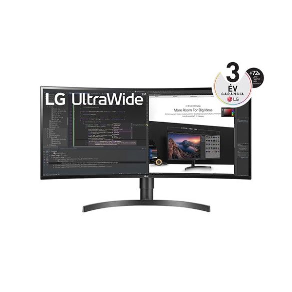 LG Monitor 34" - 34WN80C-B (Ívelt; IPS; 21:9; 4K 3440x1440; 5ms; 1000:1; 300cd; HDMIx2; DP; HDR10; USB; Spkr; sRGB 99%)