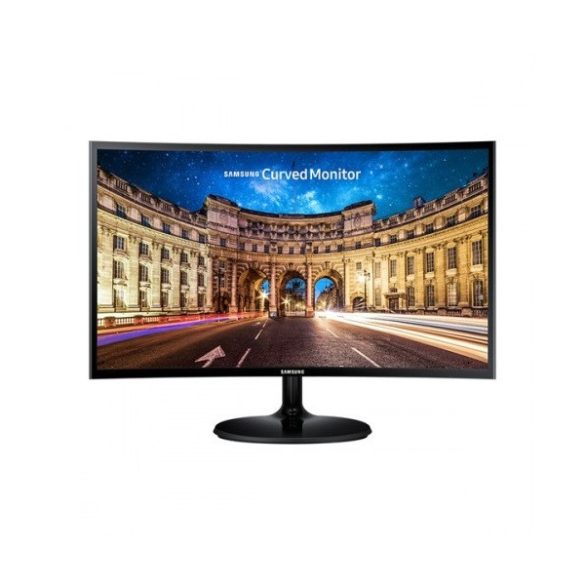 Samsung Monitor 27" - C27F390FHU (VA, 16:9, 1920x1080, 250cd/m2, 4ms, Mega DCR, HDMI, Dsub, fekete, ívelt)