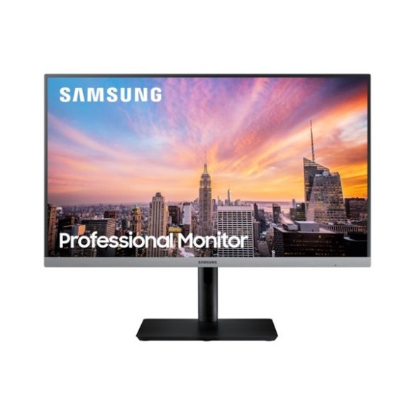 Samsung Monitor 24" - S24R650FDUX (IPS, 16:9, 1920x1080, 250cd/m2, 5ms, HDMI, DP, USB 3.0 x2, USB2.0 x2, szürke)