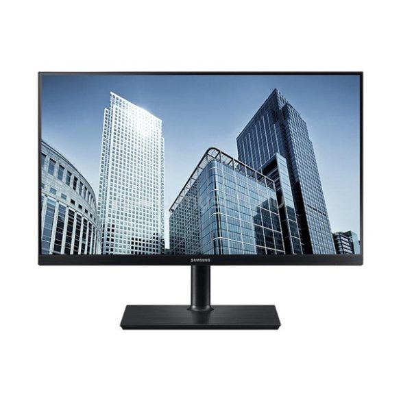 Samsung Monitor 27" - S27H850QFU (PLS, 16:9, 2560x1440, 350cd/m2, 4ms, DP, HDMI, USB-C, VESA, Pivot, fekete)