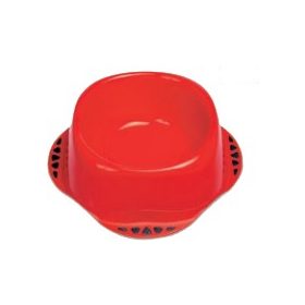 MPS Maya SMAGL-C gumis műanyag etetőtál - 1000ml - piros