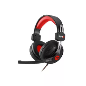   Sharkoon Fejhallgató - Rush ER2 (fekete-vörös; mikrofon; TRRS 3.5mm jack; hangerőszabályzó; nagy-párnás; 2.5m kábel)