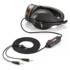 Sharkoon Fejhallgató - Rush ER3 Black (fekete; mikrofon; TRRS 3.5mm jack; hangerőszabályzó; nagy-párnás; 2.4m kábel)