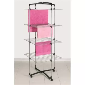   Metaltex MX405774 faro plusz 4 szintes gurulós ruhaszárító állvány, ingakasztóval