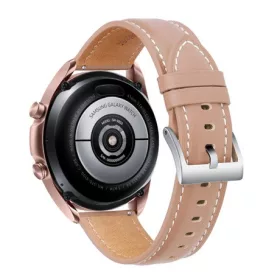   Mybandz 20SKU4557 elegáns púder bőróraszíj ezüst csattal / 20mm