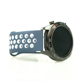   Mybandz 20SKU703 lélegző szilikon óraszíj / kék-fehér / 20mm