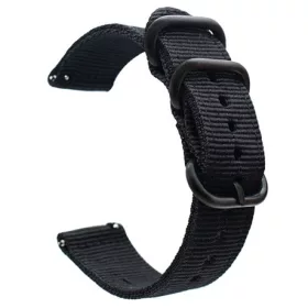 Mybandz 22SKU1800 szövet óraszíj /fekete/ 22mm