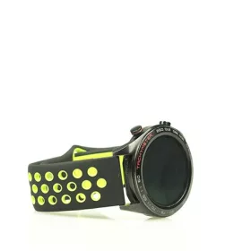   Mybandz 22SKU2098 lélegző szilikon óraszíj / fekete-zöld / 22mm