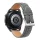 Mybandz 22SKU4565 elegáns bőróraszíj - szürke - ezüst csattal / 22mm