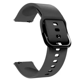   Mybandz 22SKU6132 szilikon óraszíj fém csattal /fekete/ 22mm