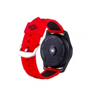   Mybandz 22SKU6152 szilikon óraszíj /piros-fekete csíkokkal / 22mm