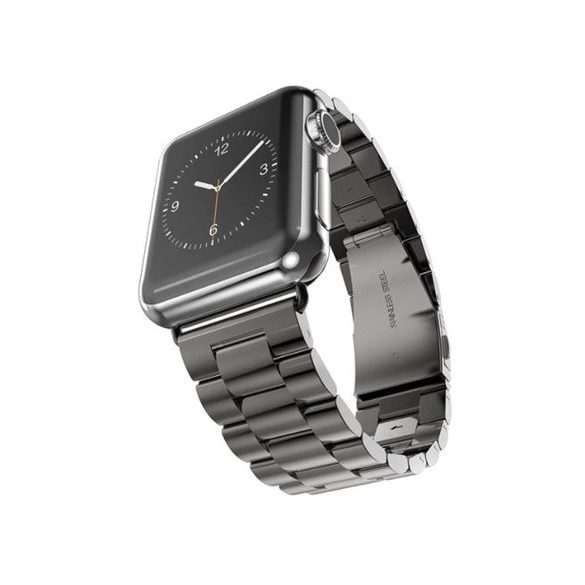 Mybandz APW421340 apple watch utángyártott klasszikus fém óraszíj /fekete/ 42/44 mm