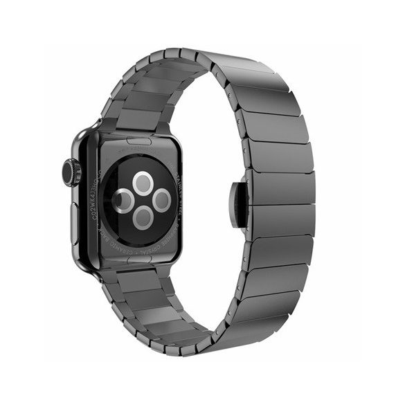 Mybandz APW421802 apple watch nagy láncszemes fém óraszíj /fekete/ 42/44 mm